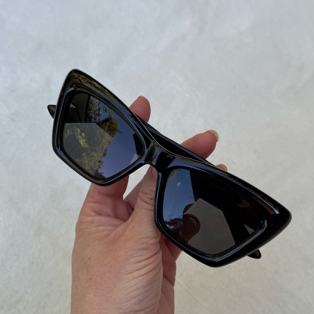 French Connection Black Cat-Eye Sunglasses